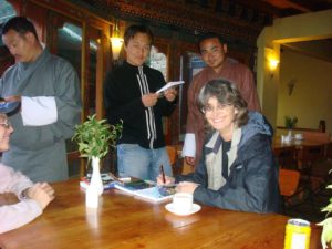 Book signing in Bhutan